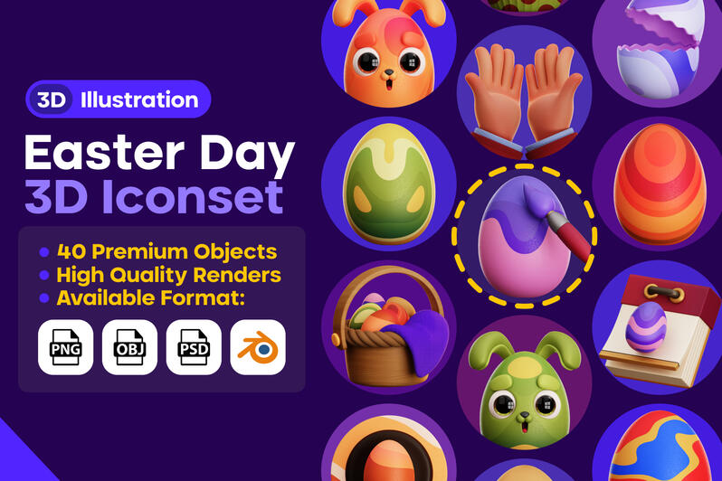 Easter Day 3D Iconset