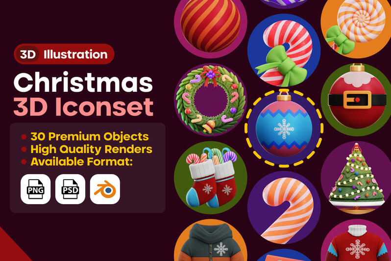 Christmas Eve 3D Iconset